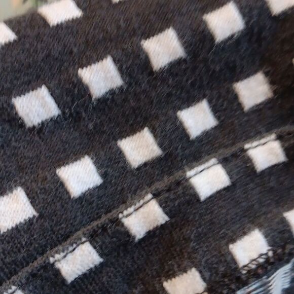 Joan Vass. USA  Windowpane Knit Dress. Empire Waist, Soft Knit,  Schoolgirlcore - Picture 11 of 12